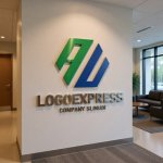 画像10: 六角形とAUの組み合わせロゴ (10)