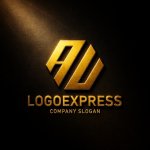 画像12: 六角形とAUの組み合わせロゴ (12)