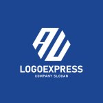 画像4: 六角形とAUの組み合わせロゴ (4)