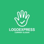 画像4: 手とチェックマークの安心ロゴ (4)