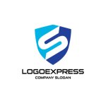 画像1: S字の堅牢なシールドロゴ (1)