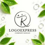 画像9: エレガントなRと輝く星のロゴ (9)