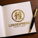 画像6: 墨絵の「雅」ロゴ (6)