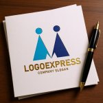 画像6: 二つのMと人型が連なる成長ロゴ (6)