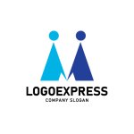 画像1: 二つのMと人型が連なる成長ロゴ (1)