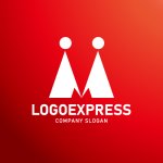 画像4: 二つのMと人型が連なる成長ロゴ (4)