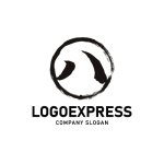 画像1: 墨絵の「八」ロゴ (1)