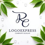 画像9: エレガントに絡み合うRとEのロゴ (9)