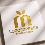 画像11: M字と葉っぱの自然派ハウスロゴ (11)