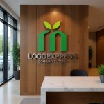 画像13: M字と葉っぱの自然派ハウスロゴ (13)