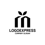 画像3: M字と葉っぱの自然派ハウスロゴ (3)