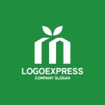 画像4: M字と葉っぱの自然派ハウスロゴ (4)