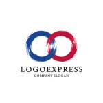 画像1: 筆書きの繋がりと無限大のロゴ (1)