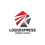 画像3: 五角形とK字のダイナミック先進ロゴ (3)