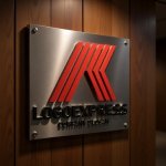 画像5: K字の力強いライン建設ロゴ (5)