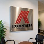 画像7: K字の力強いライン建設ロゴ (7)