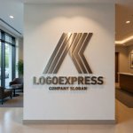 画像10: K字の力強いライン建設ロゴ (10)