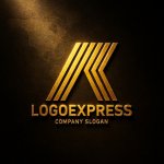 画像12: K字の力強いライン建設ロゴ (12)