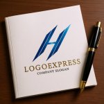 画像6: シャープなH字のスピードロゴ (6)