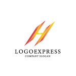 画像3: シャープなH字のスピードロゴ (3)