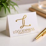 画像16: 優雅なL字の輝くロゴ (16)