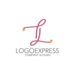 画像1: 優雅なL字の輝くロゴ (1)