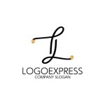 画像3: 優雅なL字の輝くロゴ (3)