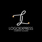 画像4: 優雅なL字の輝くロゴ (4)
