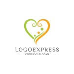 画像1: 温かいハートと成長のロゴ (1)