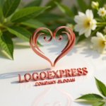 画像12: 優雅な曲線で描かれたハートのロゴ (12)