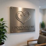 画像13: 優雅な曲線で描かれたハートのロゴ (13)