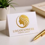 画像16: 優雅な女性のシルエットロゴ (16)