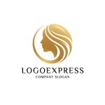 画像3: 優雅な女性のシルエットロゴ (3)