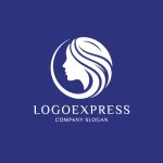 画像4: 優雅な女性のシルエットロゴ (4)