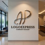 画像10: 優雅に絡み合うAP（またはH）のロゴ (10)