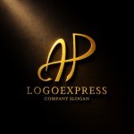 画像12: 優雅に絡み合うAP（またはH）のロゴ (12)