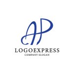 画像3: 優雅に絡み合うAP（またはH）のロゴ (3)