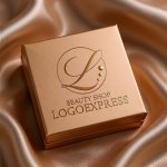 画像14: 優雅なL字と輝くドットの円形ロゴ (14)