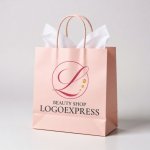 画像6: 優雅なL字と輝くドットの円形ロゴ (6)