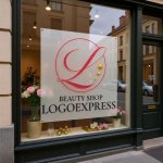 画像7: 優雅なL字と輝くドットの円形ロゴ (7)