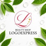 画像9: 優雅なL字と輝くドットの円形ロゴ (9)