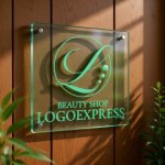 画像11: 優雅なL字と輝くドットの円形ロゴ (11)