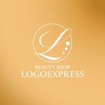 画像4: 優雅なL字と輝くドットの円形ロゴ (4)