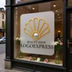 画像7: 貝殻と真珠のエレガントビューティーロゴ (7)