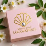 画像10: 貝殻と真珠のエレガントビューティーロゴ (10)