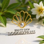 画像12: 貝殻と真珠のエレガントビューティーロゴ (12)