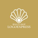 画像4: 貝殻と真珠のエレガントビューティーロゴ (4)