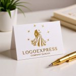 画像16: ウェディングドレスとタキシードの輝きロゴ (16)