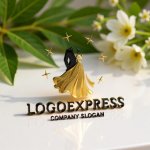 画像12: ウェディングドレスとタキシードの輝きロゴ (12)