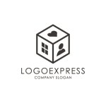 画像1: キューブ型の「家・人・心」ロゴ (1)